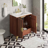 Daylight Freestanding Single Sink Bathroom Vanity with Ceramic Sink Top