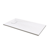 SMC / Solid Surface Shower Base Tray 72" ×  32" - with Side Drain Hole, Drain Cover & Waste