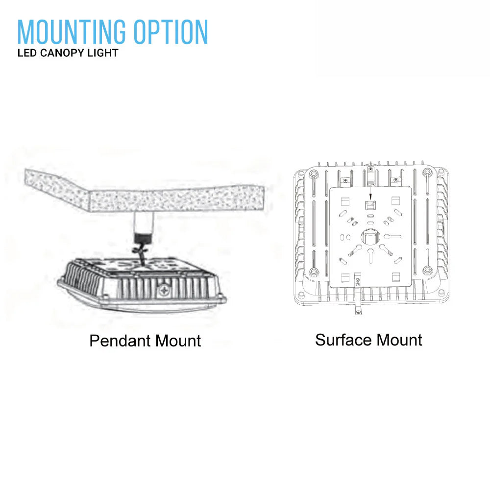 LED Canopy Light 35W 5700K- Mounting