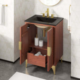 Daylight Freestanding Single Sink Bathroom Vanity with Ceramic Sink Top