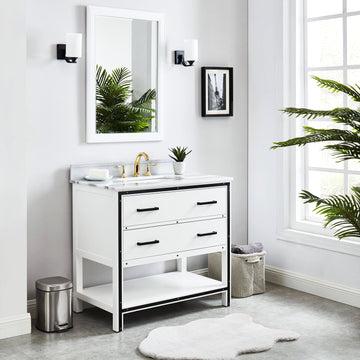37" Freestanding Bathroom Vanity Hendrick With Sink