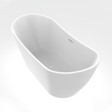 Sky 71 In. Freestanding Soaking Acrylic Bathtub with Chrome Plated - Center Drain & Overflow Cover