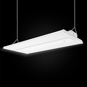 2FT LED Linear High Bay Shop Light, 110W, 5700K, 15000LM, 120-277VAC, 0-10V Dim, UL DLC Listed, Linear Hanging Light for Warehouse Workshops-2 Pack