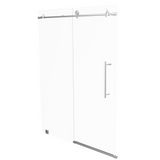 60" x 76" Frameless Shower Door - Acrylic Shower Pan with Drain - Shower Kit with 5pc Shower Wall System