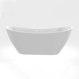 Sky 71 In. Freestanding Soaking Acrylic Bathtub with Chrome Plated - Center Drain & Overflow Cover