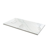 SMC / Solid Surface Shower Base Tray 72" ×  32" - with Side Drain Hole, Drain Cover & Waste