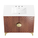 Daylight Freestanding Single Sink Bathroom Vanity with Ceramic Sink Top