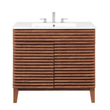 Rosie 36 Inch Freestanding Bathroom Vanity With Ceramic Single Sink & 2 Doors