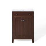 Nury 24 Inch Bathroom Vanity With Ceramic Sink & 2 Soft Closing Doors