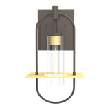 Smyth Indoor Wall Sconce, E26 Socket 1X60W, Clear Glass, Bronze,  22 1/4" H x 12 1/2" W, Extends 7 1/2" from the wall