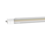 T8 8ft LED Tube/Bulb - 48w/40w/36w/32w Wattage Adjustable, 130lm/w, 3000k/4000k/5000k/6500k CCT Changeable, Clear, FA8 Single Pin, Double End Power - Ballast Bypass