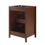 Nury 24 Inch Walnut Freestanding Bathroom Vanity Cabinet With Soft Closing Doors ( Sink Basin Not Included)