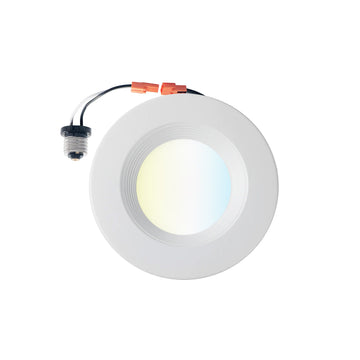 6 Inch LED Downlight, 15W, Dimmable, 5CCT Changeable: 2700K/3000K/3500K/4000K/5000K, 120V AC, Baffle Trim, Damp Rated