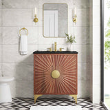 Daylight Freestanding Single Sink Bathroom Vanity with Ceramic Sink Top