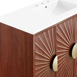 Daylight Freestanding Single Sink Bathroom Vanity with Ceramic Sink Top