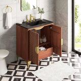 Daylight Freestanding Single Sink Bathroom Vanity with Ceramic Sink Top