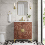 Daylight Freestanding Single Sink Bathroom Vanity with Ceramic Sink Top