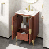 Daylight Freestanding Single Sink Bathroom Vanity with Ceramic Sink Top