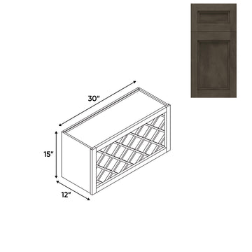 RTA - Havana Ash - Wine Rack - 30"W x 15"H x 12"D - HAA-3015WR