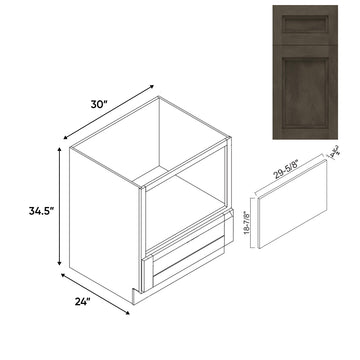 RTA - Havana Ash - Base Microwave Cabinet - 30