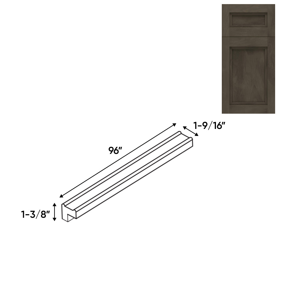 RTA - Havana Ash - Light Molding - 96"W x 1 3/8"H x 1 9/16"D - HAA-LM8