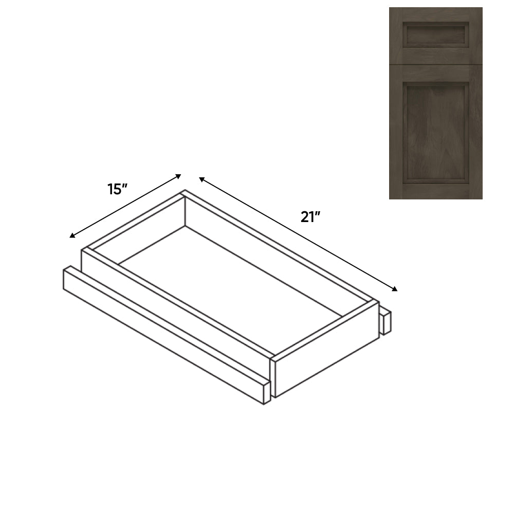 RTA - Havana Ash - Base Roll Out Tray - 11"W x 4.25"H x 21"D - HAA-T15