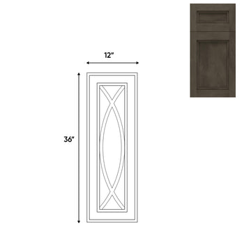 RTA - Havana Ash - Wall Decoration Glass Door - 12"W x 36"H - HAA-WD1236GD