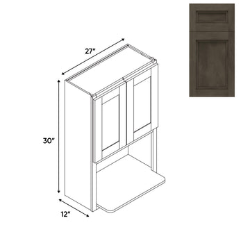 RTA - Havana Ash - Microwave Wall Cabinets with 2 Door 1 Shelf - 27