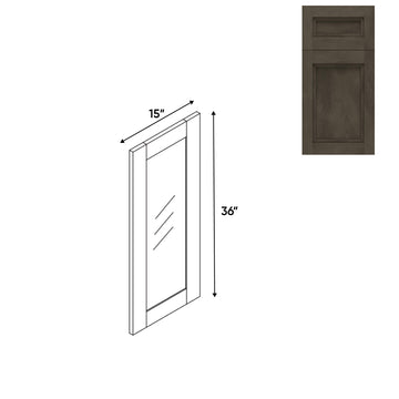 RTA - Havana Ash - Wall Molding Glass Door with 1 Door - 15