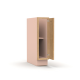 Liberty Shaker Karamel - 9 Inch Full Height Single Door Base Cabinet - 09" Width x 34.5" Height x 24" Depth