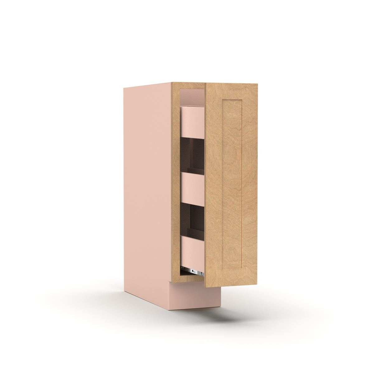 Liberty Shaker Karamel - 9 Inch Spice Rack Base Cabinet - 09" Width x 34.5" Height x 24" Depth