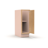 Liberty Shaker Karamel - 12 Inch Full Height Single Door Base Cabinet - 12" Width x 34.5" Height x 24" Depth