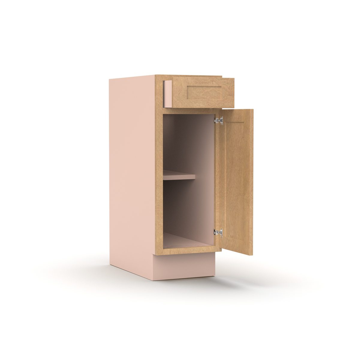 Liberty Shaker Karamel - 12 Inch Single Door Base Cabinet - 12" Width x 34.5" Height x 24" Depth