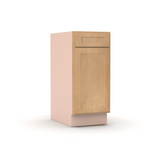 Liberty Shaker Karamel - 15 Inch Single Door Base Cabinet - 15" Width x 34.5" Height x 24" Depth