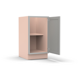 Liberty Shaker Ashen - 18 Inch Full Height Single Door Base Cabinet - 18" Width x 34.5" Height x 24" Depth