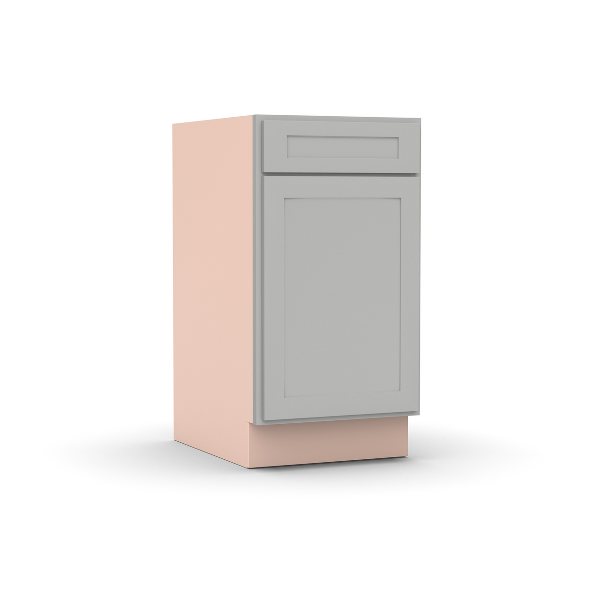 Liberty Shaker Ashen - 18 Inch Single Door Base Cabinet - 18" Width x 34.5" Height x 24" Depth