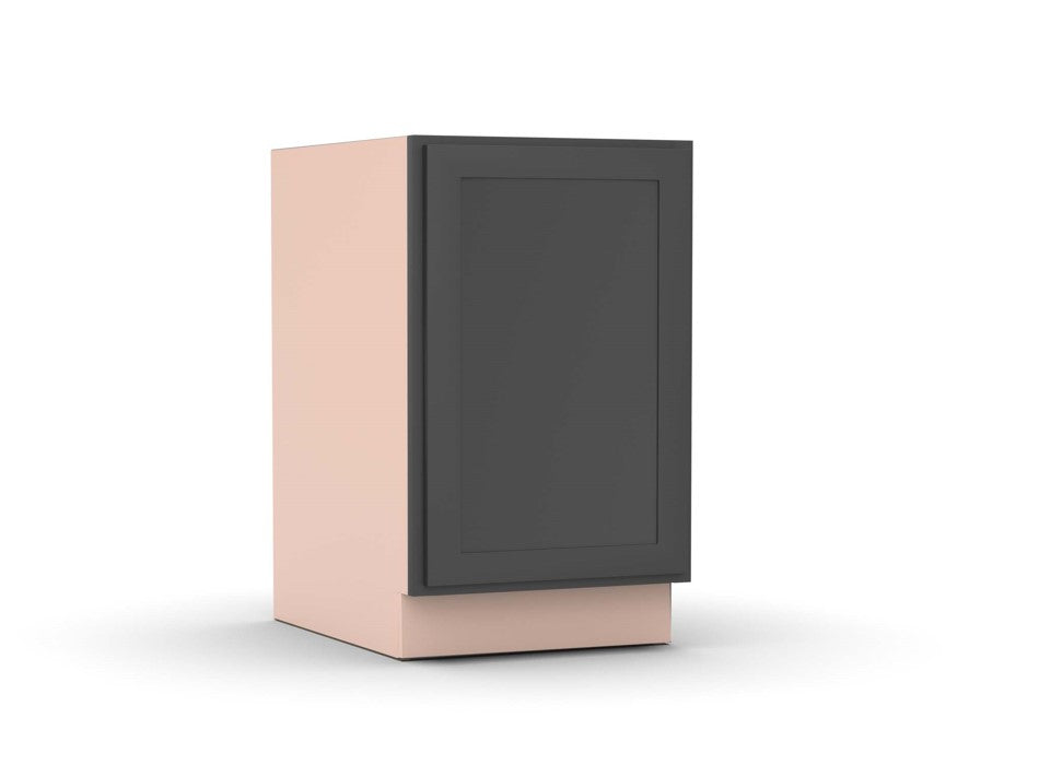Liberty Shaker Grey - 21 Inch Full Height Single Door Base Cabinet - 21