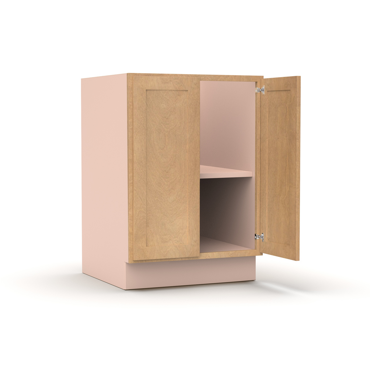 Liberty Shaker Karamel - 24 Inch Full Height Double Door Base Cabinet - 24" Width x 34.5" Height x 24" Depth