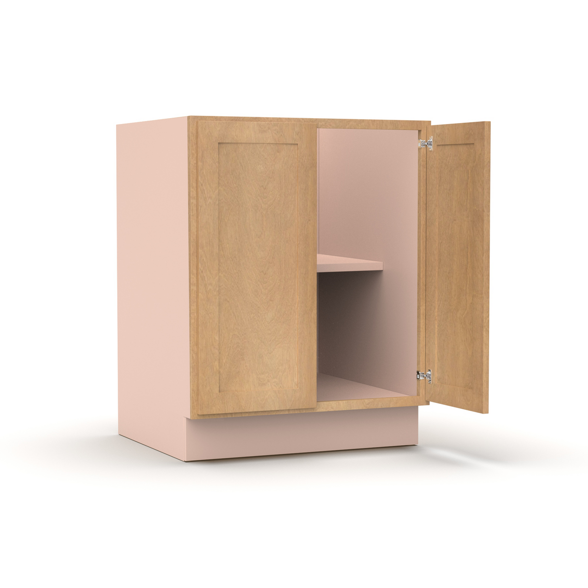 Liberty Shaker Karamel - 27 Inch Full Height Double Door Base Cabinet - 27" Width x 34.5" Height x 24" Depth