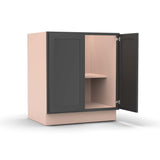 Liberty Shaker Grey - 30 Inch Full Height Double Door Base Cabinet - 30" Width x 34.5" Height x 24" Depth