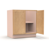 Liberty Shaker Karamel - 33 Inch Full Height Double Door Base Cabinet - 33" Width x 34.5" Height x 24" Depth