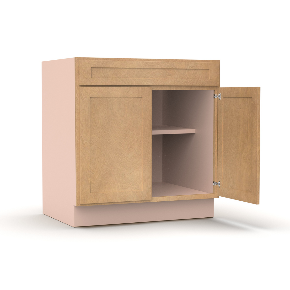 Liberty Shaker Karamel - 33 Inch Double Door Base Cabinet - 33" Width x 34.5" Height x 24" Depth