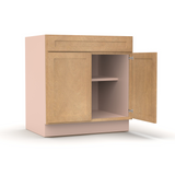 Liberty Shaker Karamel - 33 Inch Double Door Base Cabinet - 33" Width x 34.5" Height x 24" Depth