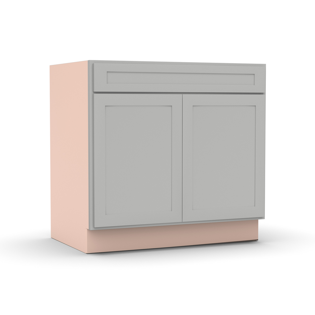 Liberty Shaker Ashen - 36 Inch Double Door Base Cabinet - 36