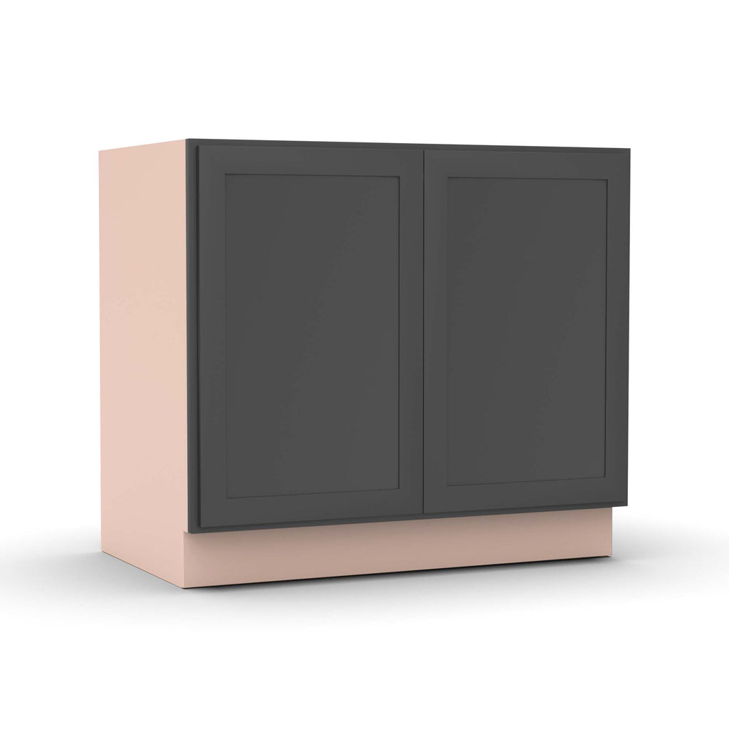 Liberty Shaker Grey - 39 Inch Full Height Double Door Base Cabinet - 39