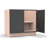 Liberty Shaker Grey - 39 Inch Full Height Double Door Base Cabinet - 39" Width x 34.5" Height x 24" Depth