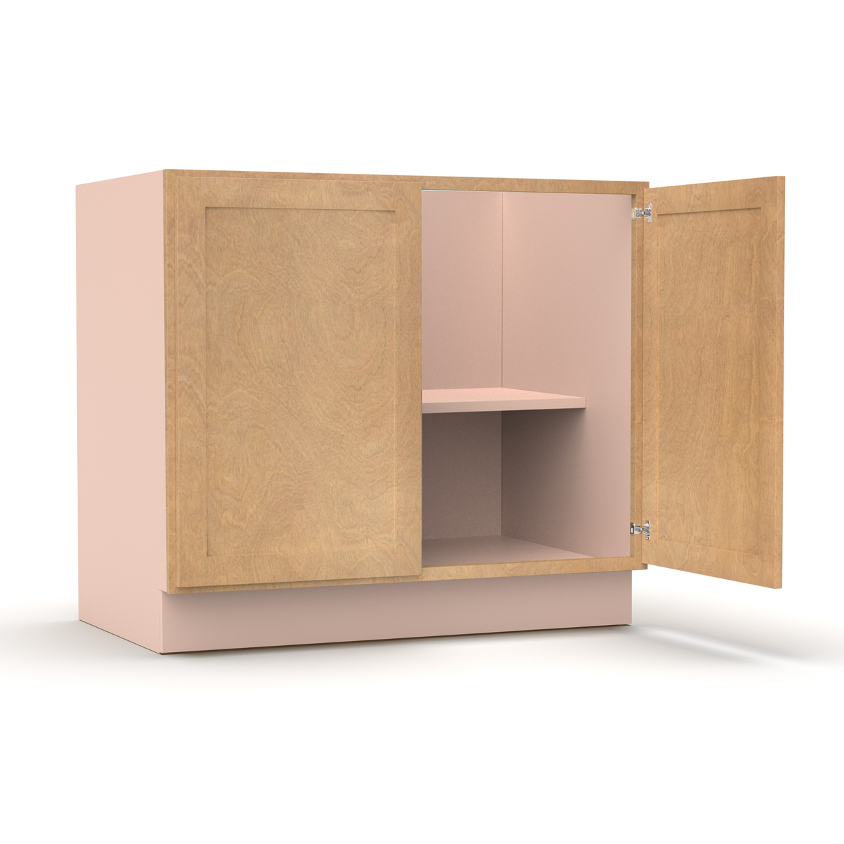 Liberty Shaker Karamel - 39 Inch Full Height Double Door Base Cabinet - 39" Width x 34.5" Height x 24" Depth