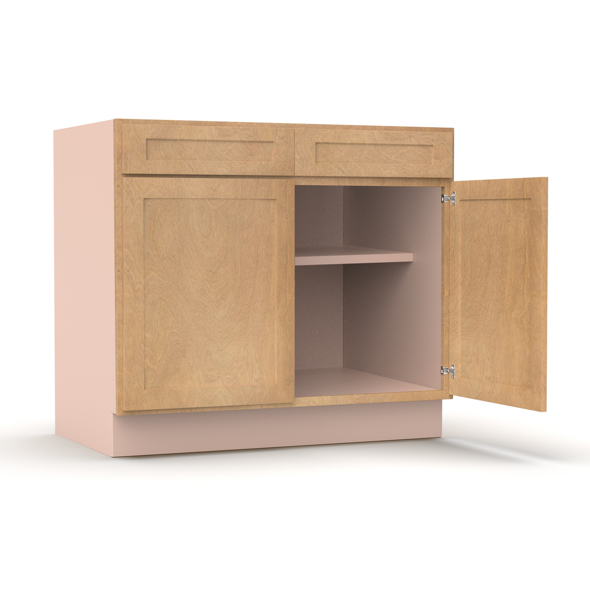 Liberty Shaker Karamel - 39 Inch Double Door Base Cabinet - 39" Width x 34.5" Height x 24" Depth