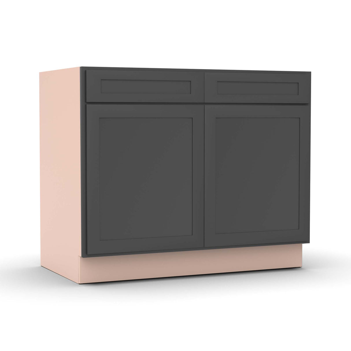 Liberty Shaker Grey - 42 Inch Double Door Base Cabinet - 42" Width x 34.5" Height x 24" Depth