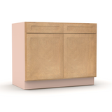 Liberty Shaker Karamel - 42 Inch Double Door Base Cabinet - 42" Width x 34.5" Height x 24" Depth